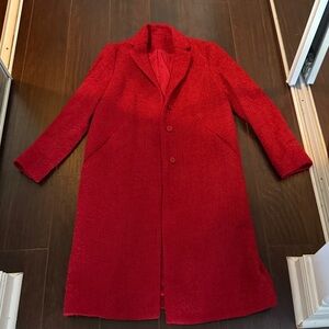 Women’s maxi Red Wool Coat